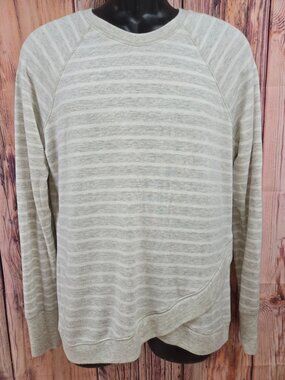Athleta Womens Striped Long Sleeve Raglan Shirt MT
